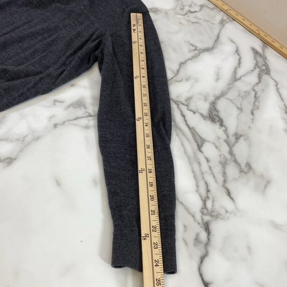 Hickey Freeman Polo Collar Sweater Men's Size Medium Gray Wool Long Sleeve Soft - Picture 10 of 12